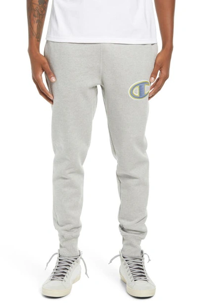 Champion Reverse Weave® Embroidered Logo Sweatpants In Oxford Gray