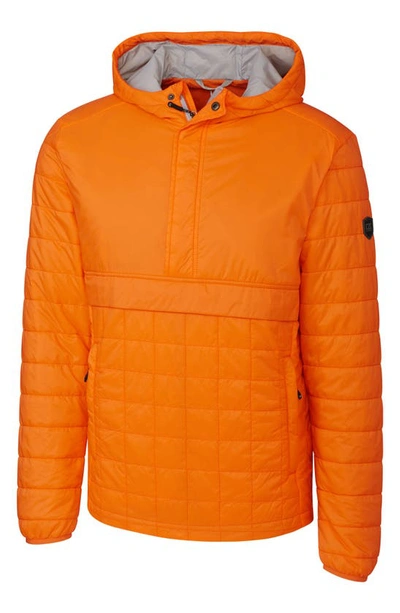 Cutter & Buck Rainier Primaloft® Insulated Half Zip Pullover In Satsuma