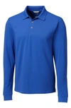 Cutter & Buck Advantage Long Sleeve Pique Performance Polo In Chelan
