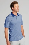 Cutter & Buck Forge Drytec Stripe Performance Polo In Tour Blue