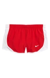 Nike Kids' Dry Tempo Running Shorts In Sport Red/ White/ White/ White