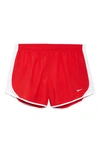 Nike Kids' Dri-fit Tempo Shorts In Sport Red/ White/ White/ White