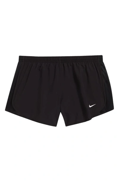 Nike Kids' Dri-fit Tempo Shorts In Black/ Black/ Black/ White