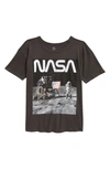 Treasure & Bond Kids' Easy Fit Graphic Tee In Black Raven Nasa