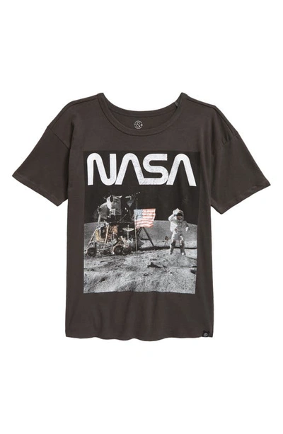 Treasure & Bond Kids' Easy Fit Graphic Tee In Black Raven Nasa