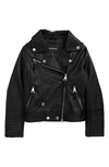 Urban Republic Faux Leather Moto Jacket In Black