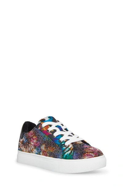 Steve Madden Kids' Jceecee Crystal Embellished Sneaker In Tie Dye