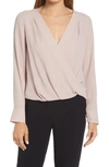Halogenr Halogen Cross Front Blouse In Pink Adobe