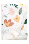 Nordstrom Print Plush Blanket In White Floral