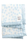Little Giraffe Kids' Confetti Satin Trim Blanket In Blue