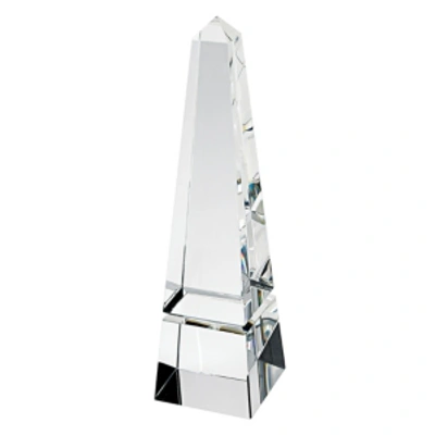 Badash Crystal Elegant Hand Crafted Crystal 12in Obelisk In Amber