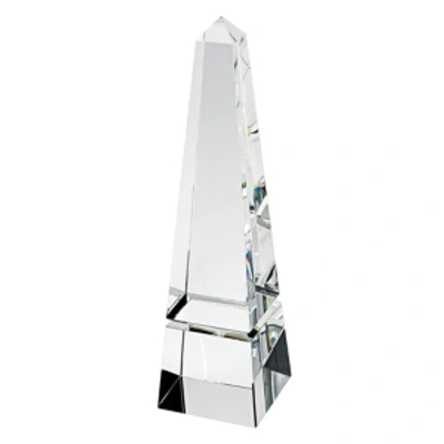 BADASH CRYSTAL CRYSTAL OBELISK ART GLASS SCULPTURE