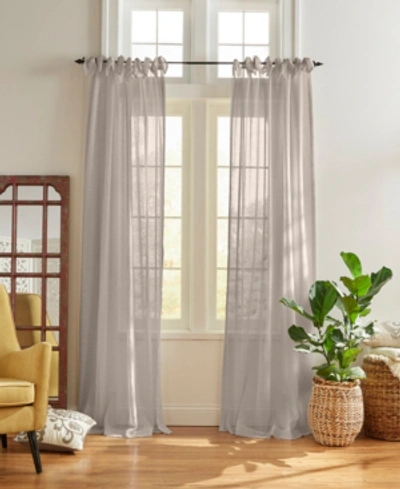 Elrene Vienna Tie-top Sheer Window Curtain In Gray