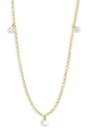 Bony Levy Floating 3-diamond Necklace In 18k Yellow Gold