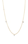 Bony Levy Floating 3-diamond Necklace In 18k Rose Gold