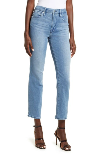 Good American Good Straight High Waist Ankle Jeans In Blue449