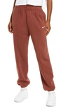 Nike Sportswear Essential Fleece Pants In Dark Pony/white