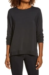 Zella Peaceful Relaxed Pullover In Black