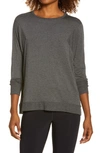 Zella Peaceful Relaxed Pullover In Grey Medium Charcoal Heather