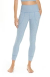 Zella Restore Soft Pocket Leggings In Blue Veil