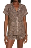 Nordstrom Lingerie Moonlight Short Pajamas In Brown Brownie Animal Prints