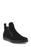 Ecco Soft 7 Mid Top Sneaker In Black/ Black Nubuck