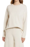Nordstrom Relaxed Crewneck Sweater In Beige Oatmeal Light Heather