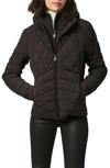 Bernardo Puffer Jacket With Removable Bib & Hood In Black
