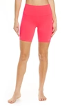 Alo Yoga High Waist Biker Shorts In Pink Lava