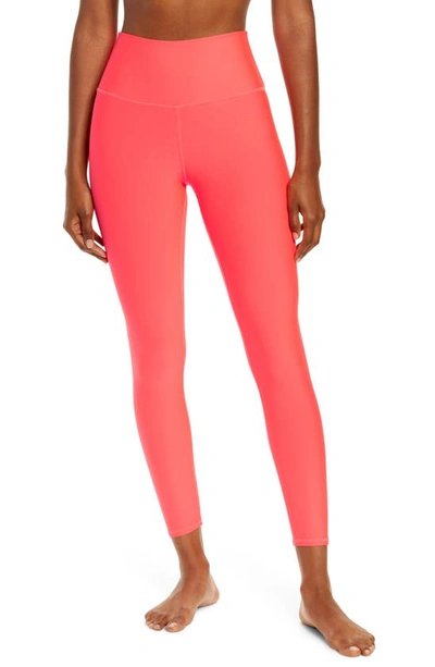 Alo Yoga Airlift High Waist 7/8 Leggings In Pink Lava