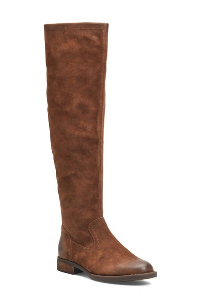 Born Borman Over The Knee Boot In Rust Distressed Leather