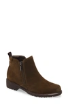 Munro Lug Sole Bootie In Green Suede