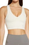 Alo Yoga Real Sports Bra In Almond