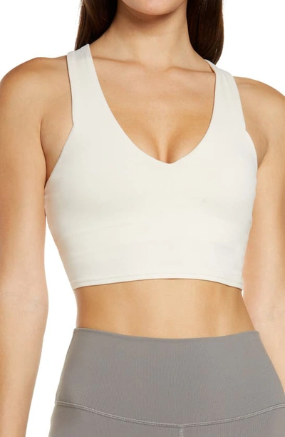 Alo Yoga Real Sports Bra In Almond