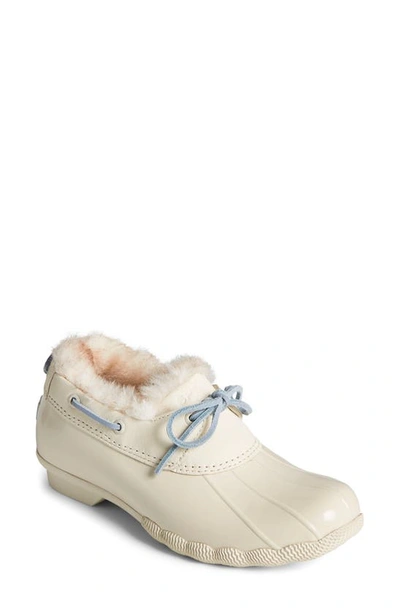 Sperry Saltwater Faux Fur Lined Boot In Ivory