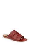 Zac Zac Posen Yana Slide Sandal In Bloodstone Leather
