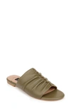 Zac Zac Posen Yana Slide Sandal In Military Green Leather