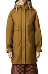 Bernie Hooded Utility Jacket In Olive
