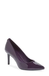 Karl Lagerfeld Royale Pump In Purple Faux Patent Leather