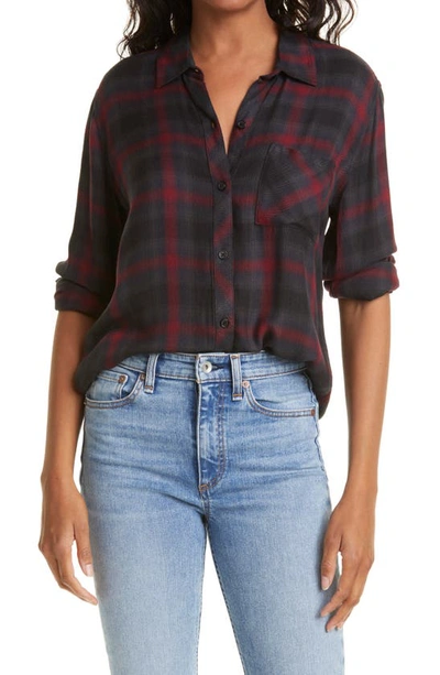 Rails Hunter Button-up Shirt In Black Scarlet Ash