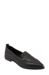 Bueno Blazey Pointed Toe Flat In Black Leather