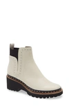 Dolce Vita Huey Studded Bootie In Ivory Leather