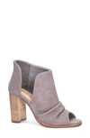 42 Gold Loyalty Open Toe Bootie In Grey Suede