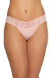 Hanky Panky Stretch Cotton Original Rise Thong In Rosita