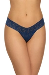Hanky Panky Low Rise Thong In Oxford Blue