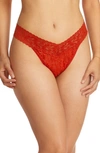 Hanky Panky Regular Rise Lace Thong In Roasted