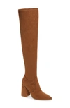 Steve Madden Nifty Pointed Toe Over The Knee Boot In Cognac