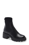 Steve Madden Hayle Platform Chelsea Boot In Black Leather