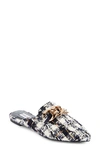 Steve Madden Finn Chain Pointed Toe Mule In Navy Multi