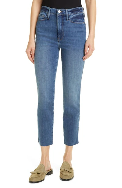 Frame Le High Straight High-rise Slim-fit Cotton-twill Jeans In Bestia